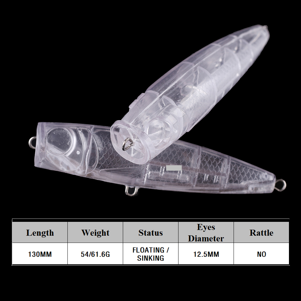 Chan’sHuang 5PCS Unpainted Bla - Fishing Lure Popper 评论和价格