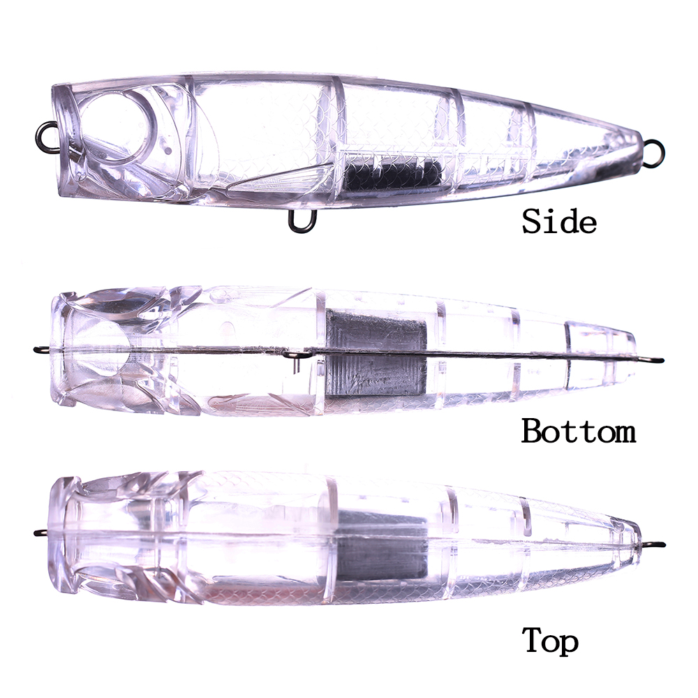 Chan’sHuang 5PCS Unpainted Bla - Fishing Lure Popper 评论和价格