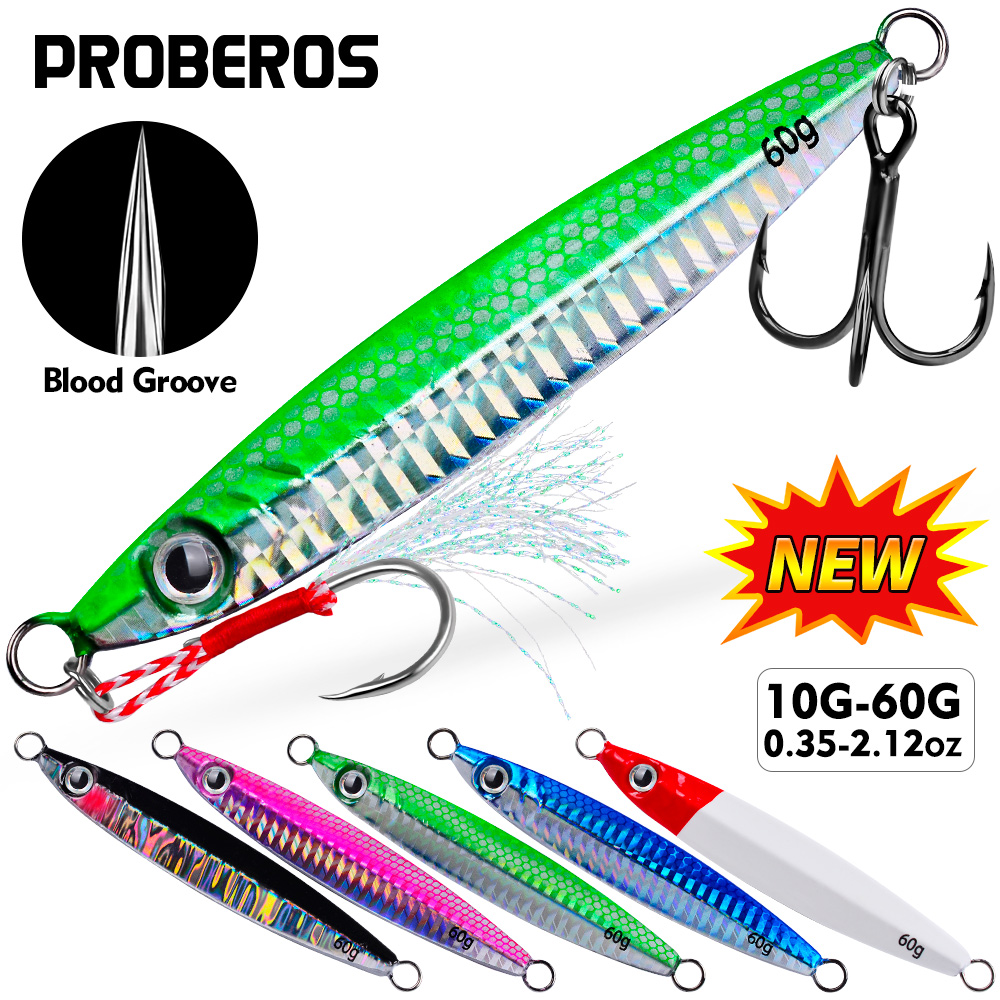Proberos 1pc Metal Cast Jig Sp - Fishing Lure Spoon 评论和价格