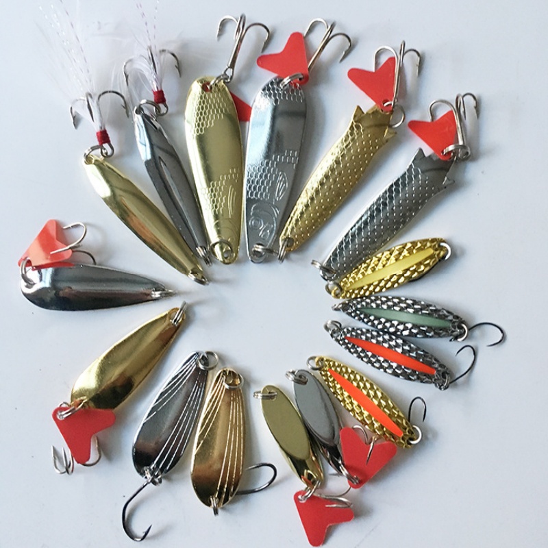 Fishing Lure Kit 16 Pcs Sets T - Fishing Lure Spinnerbait 评论和价格
