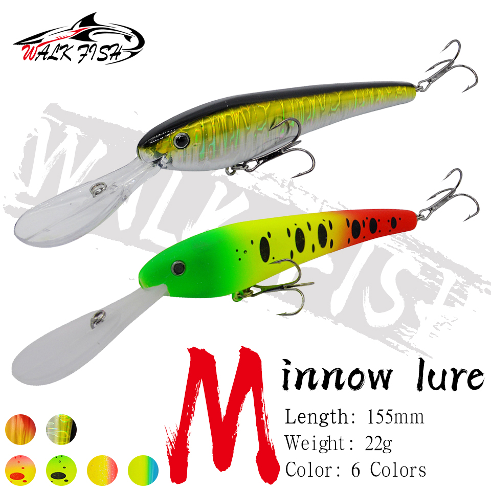 WALK FISH 1PCS Minnow Fishing  - Fishing Lure Crankbait 评论和价格